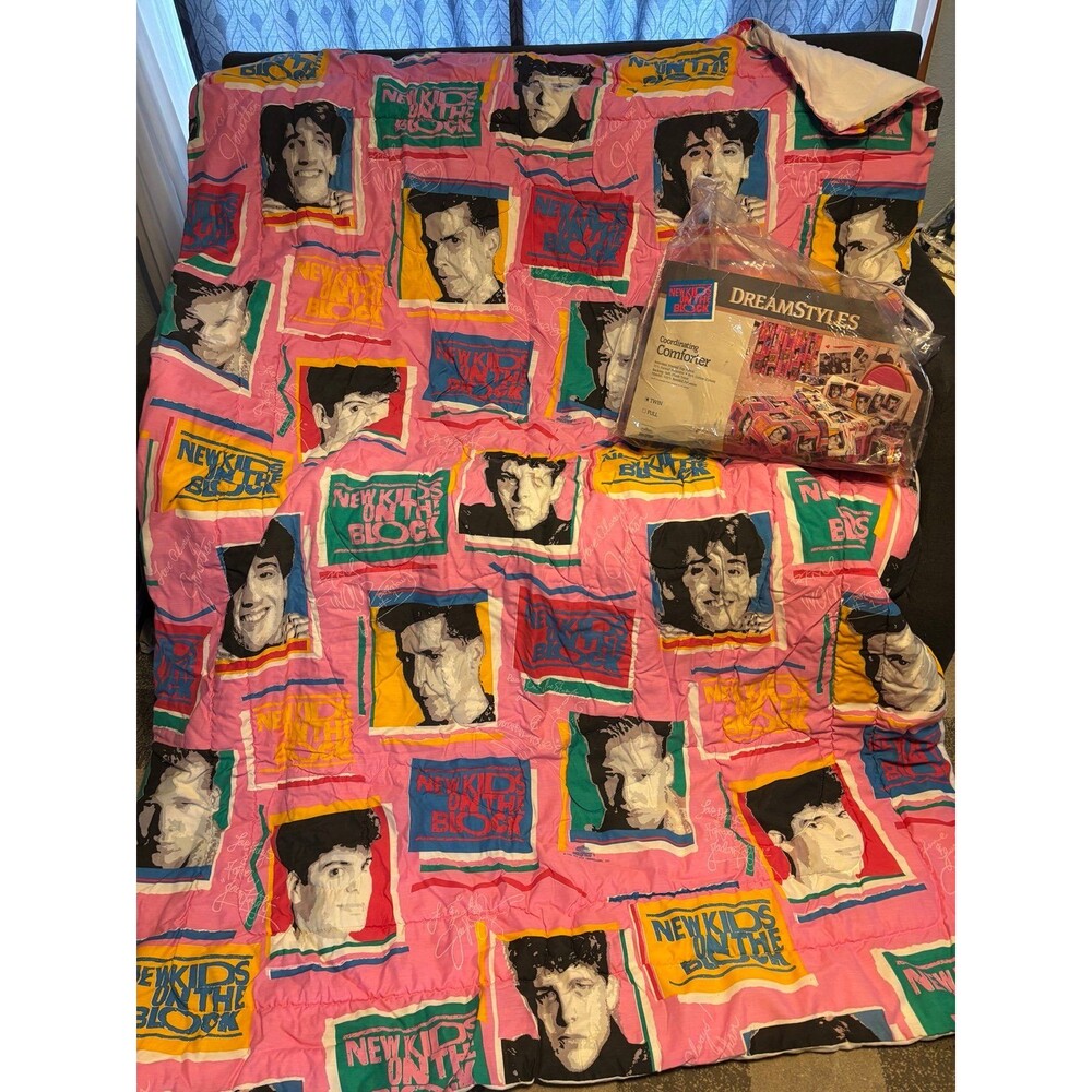 Vintage 1990 NKOTB New Kids On The Block Band Winterland Twin Comforter Bedding